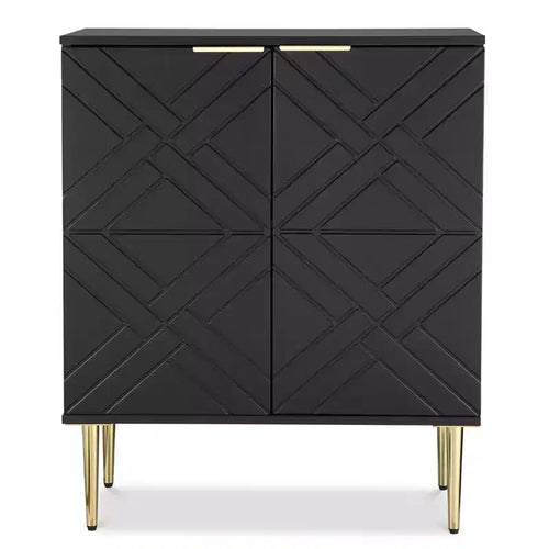 COZONY 34.5 Sideboard Storage Cabinet with 2 Decorative Embossed Pattern Doors, Modern Accent Buffet Cabinet for Kitchen, Dining & Living Room