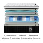 Materasso Ibrido Moderno di 30 cm Fresco in Maglia con Memory Foam per un Sonno Confortevole, Materassi a Rigidità Media