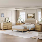 Comò a 7 cassetti in simil-rattan 54 pollici - Contenitore strutturato per camera da letto, soggiorno, ingresso