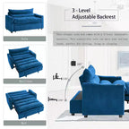 Divanetto Letto Moderno Convertibile Multifunzionale Rivestito in Velluto 121 cm