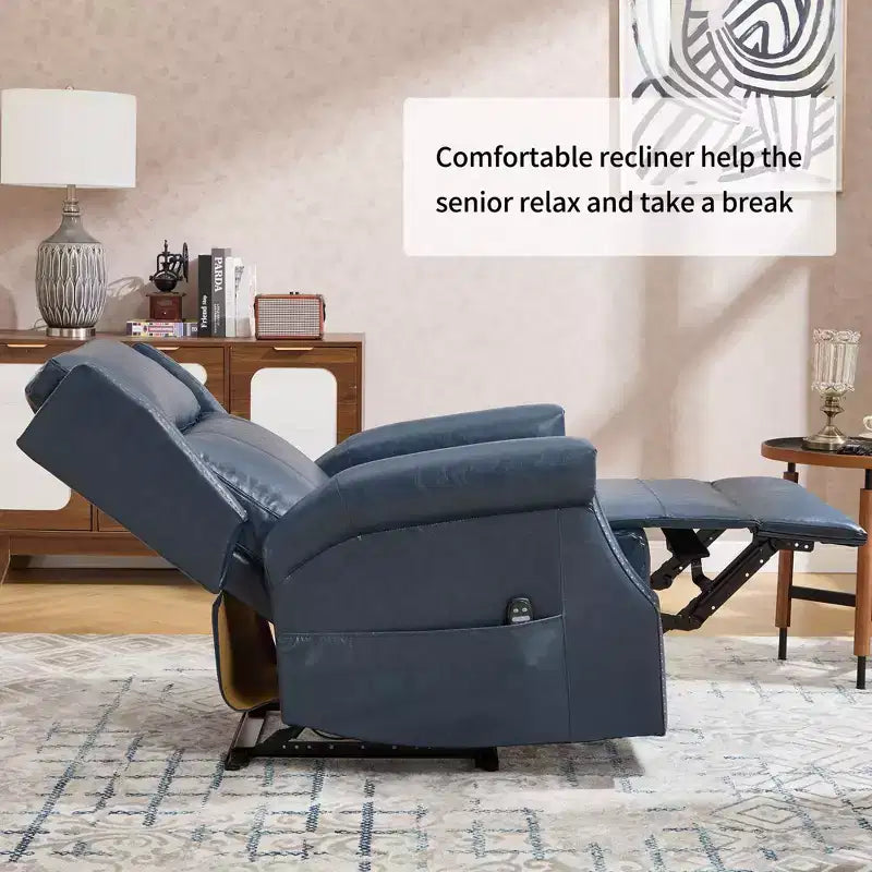 Poltrona reclinabile manuale beige in similpelle per soggiorno con meccanismo di movimento per impieghi gravosi 8 nodi vibranti e 3 modalità di massaggio