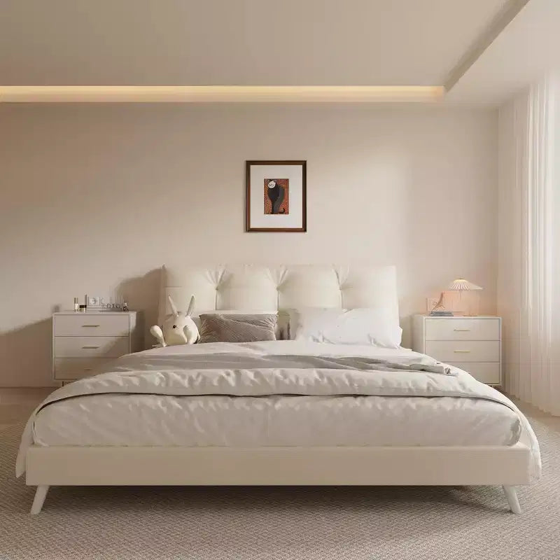 Comò Cassettiera Bianca - Comò Moderno in Legno con Gambe e Maniglie Dorate per Camera da Letto/Soggiorno
