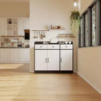 Mobile credenza a buffet da 42,5 pollici con ripiani regolabili, mobile da cucina in legno per soggiorno, ingresso, sala da pranzo