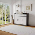 Mobile credenza a buffet da 42,5 pollici con ripiani regolabili, mobile da cucina in legno per soggiorno, ingresso, sala da pranzo