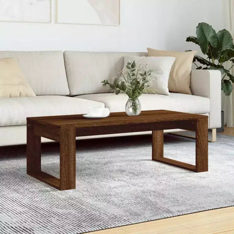 Tavolino da Salotto Moderno Medio in Legno Composito Bianco
