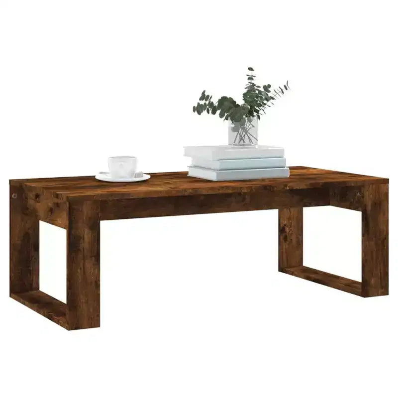 Tavolino da Salotto Moderno Medio in Legno Composito Bianco