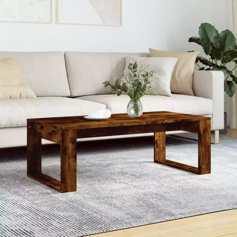 Tavolino da Salotto Moderno Medio in Legno Composito Bianco