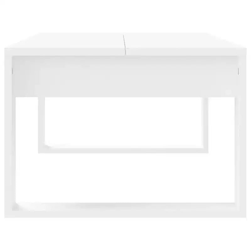 Tavolino da Salotto Moderno Medio in Legno Composito Bianco