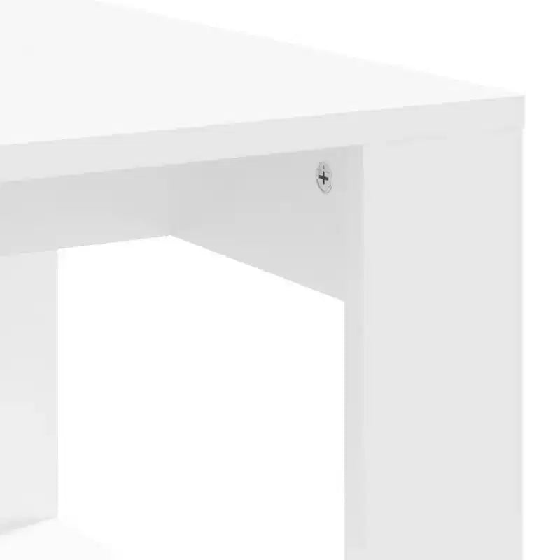 Tavolino da Salotto Moderno Medio in Legno Composito Bianco