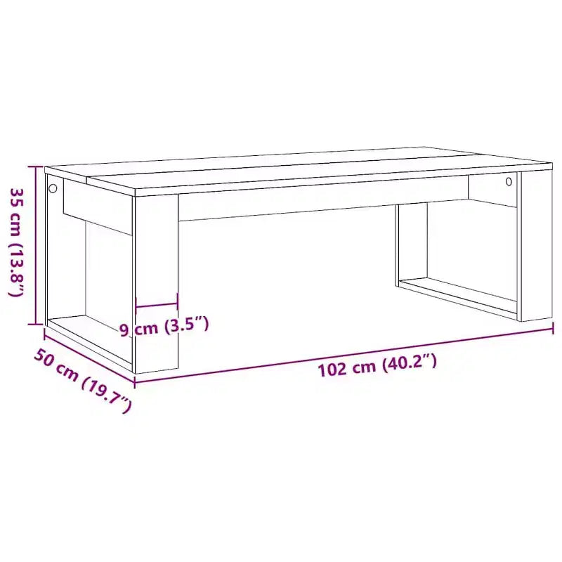 Tavolino da Salotto Moderno Medio in Legno Composito Bianco