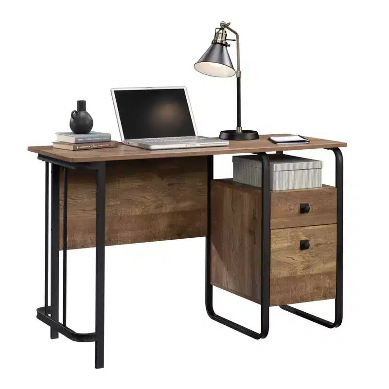 Scrivania industriale in legno Arden con struttura in metallo