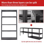 Scaffalature metalliche resistenti a 5 ripiani, 183 cm di altezza - 907 kg totali, 120 x 60 cm (L x P) extra spaziose e regolabili, per garage/cucina/palestra/magazzino