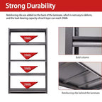 Scaffalature metalliche resistenti a 5 ripiani, 183 cm di altezza - 907 kg totali, 120 x 60 cm (L x P) extra spaziose e regolabili, per garage/cucina/palestra/magazzino