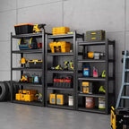 Scaffalature metalliche resistenti a 5 ripiani, 183 cm di altezza - 907 kg totali, 120 x 60 cm (L x P) extra spaziose e regolabili, per garage/cucina/palestra/magazzino