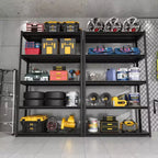 Scaffalature metalliche resistenti a 5 ripiani, 183 cm di altezza - 907 kg totali, 120 x 60 cm (L x P) extra spaziose e regolabili, per garage/cucina/palestra/magazzino