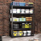 Scaffalature metalliche resistenti a 5 ripiani, 183 cm di altezza - 907 kg totali, 120 x 60 cm (L x P) extra spaziose e regolabili, per garage/cucina/palestra/magazzino