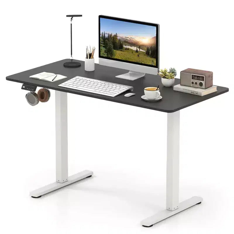 Scrivania Elettrica Regolabile 48" x 24" con Display LED e 2 Memorie di Altezza per Casa