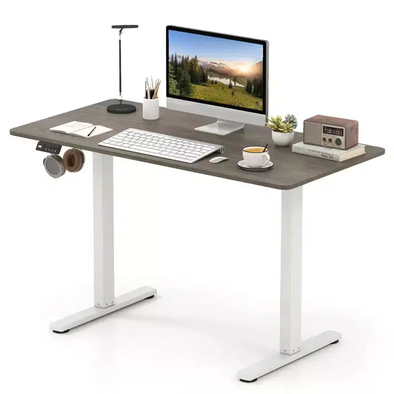 Scrivania Elettrica Regolabile 48" x 24" con Display LED e 2 Memorie di Altezza per Casa