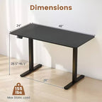 Scrivania Elettrica Regolabile 48" x 24" con Display LED e 2 Memorie di Altezza per Casa