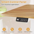 Scrivania Elettrica Regolabile 48" x 24" con Display LED e 2 Memorie di Altezza per Casa