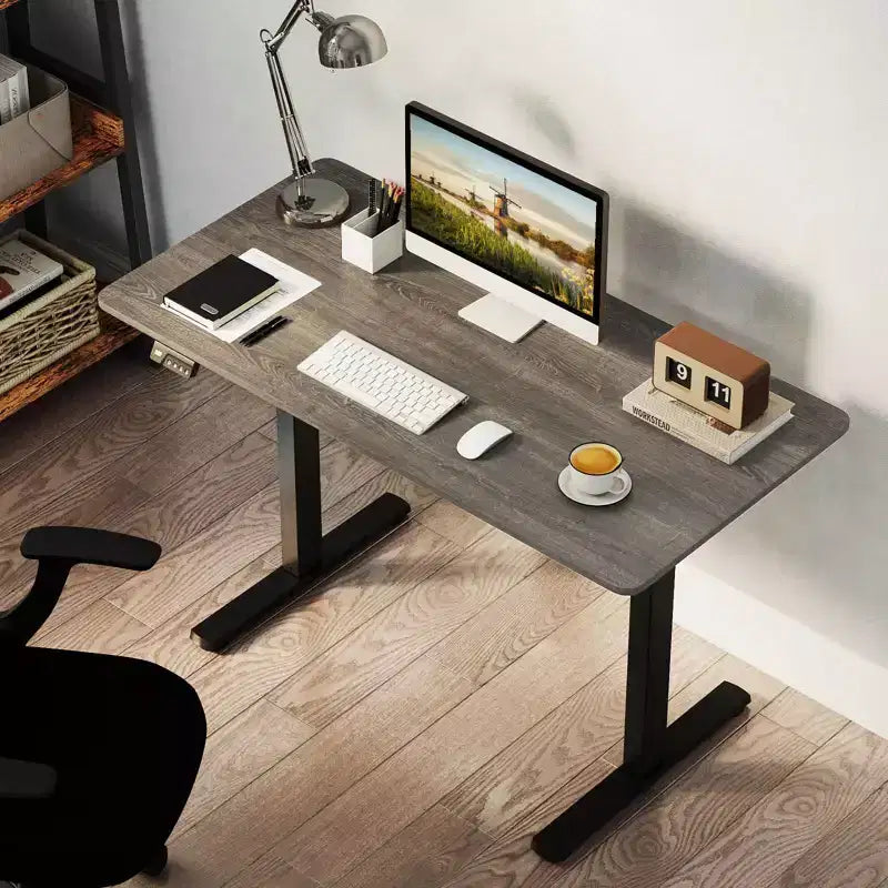 Scrivania Elettrica Regolabile 48" x 24" con Display LED e 2 Memorie di Altezza per Casa