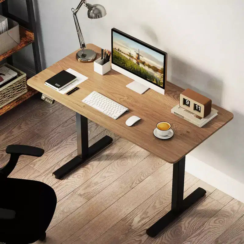 Scrivania Elettrica Regolabile 48" x 24" con Display LED e 2 Memorie di Altezza per Casa