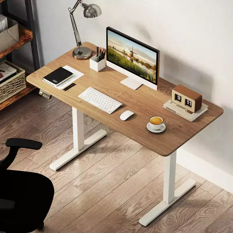 Scrivania Elettrica Regolabile 48" x 24" con Display LED e 2 Memorie di Altezza per Casa
