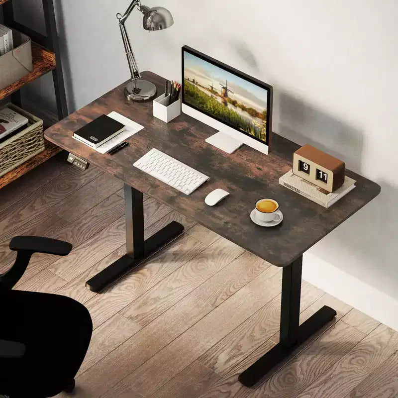 Scrivania Elettrica Regolabile 48" x 24" con Display LED e 2 Memorie di Altezza per Casa