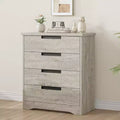 4 Drawer Dresser, Chest of Drawers for Bedroom, Wooden Dresser Organizer with Embedded Handles Design for Living Room, Hallway