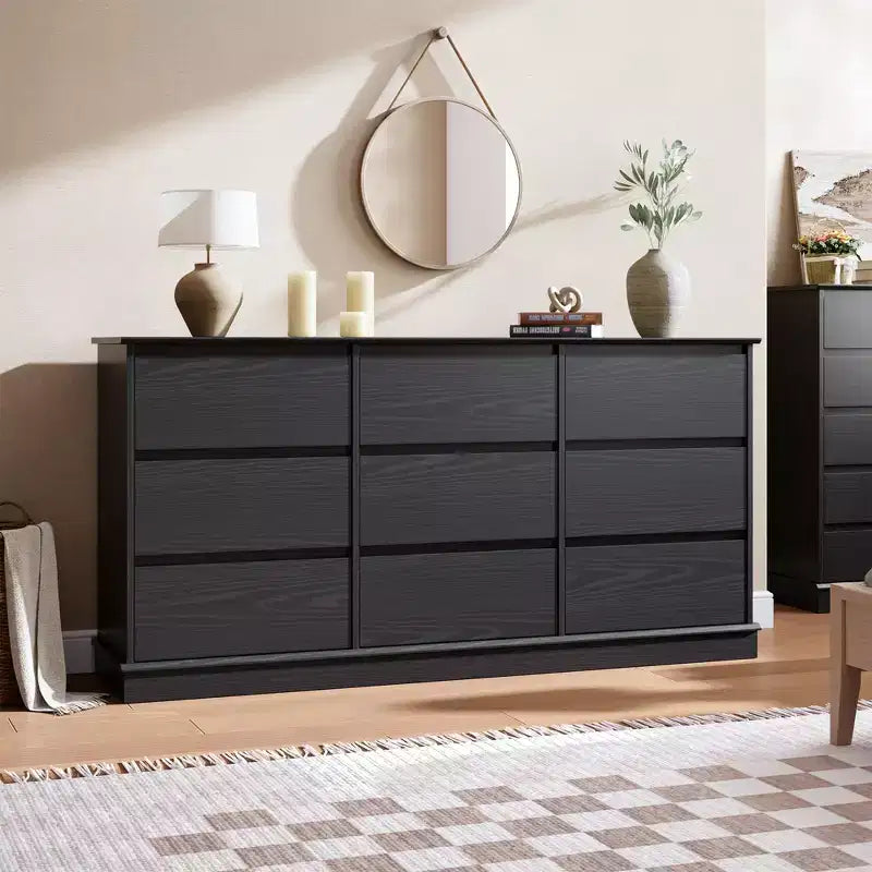 Cassettiera per Camera da Letto, Comodino con Cassetti in Legno, Mobile TV con Due Cassetti, Organizzatore per Vestiti per Armadio, Corridoio, Camera da Letto,