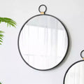Specchio da Parete Rettangolare 24 x 27 Pollici con Cornice Nera