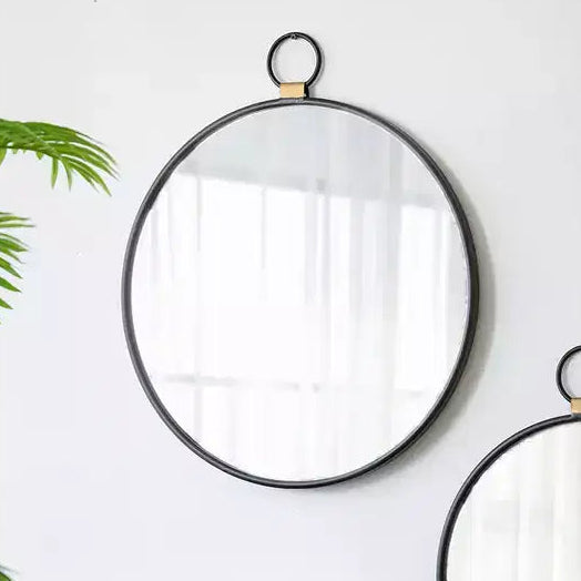 Specchio da Parete Rettangolare 24 x 27 Pollici con Cornice Nera