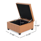 Pouf Contenitore Quadrato TUYOHW, Panca da Ingresso con Cuscino Raffinato, Panca Contenitore per Soggiorno, Camera da Letto