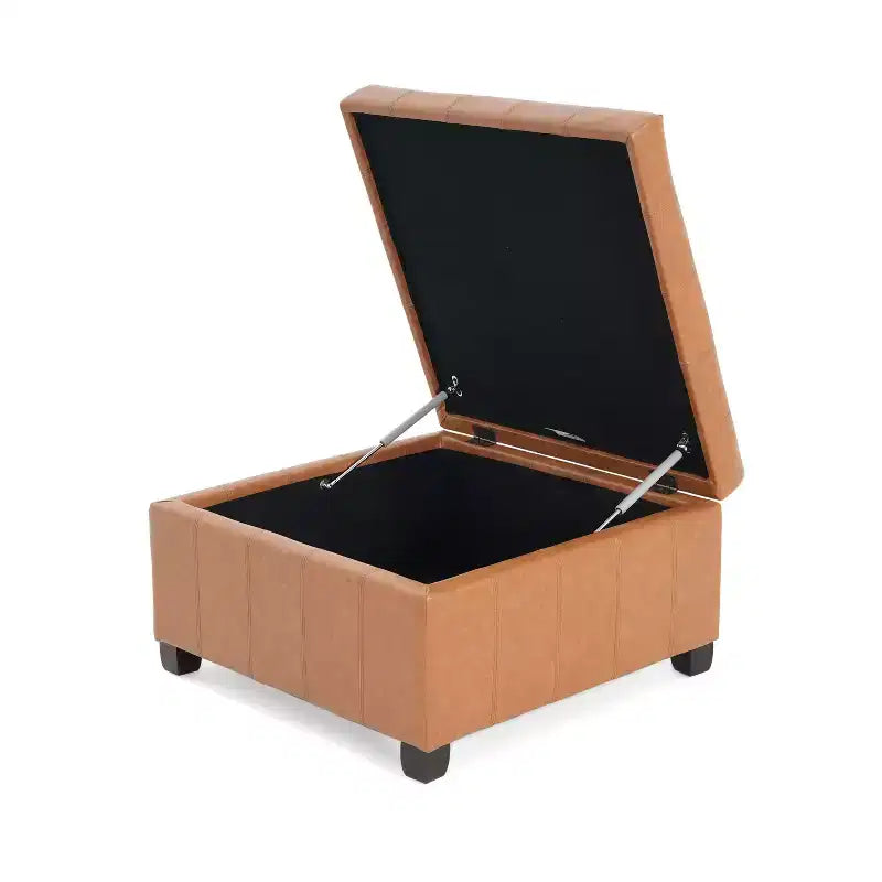 Pouf Contenitore Quadrato TUYOHW, Panca da Ingresso con Cuscino Raffinato, Panca Contenitore per Soggiorno, Camera da Letto