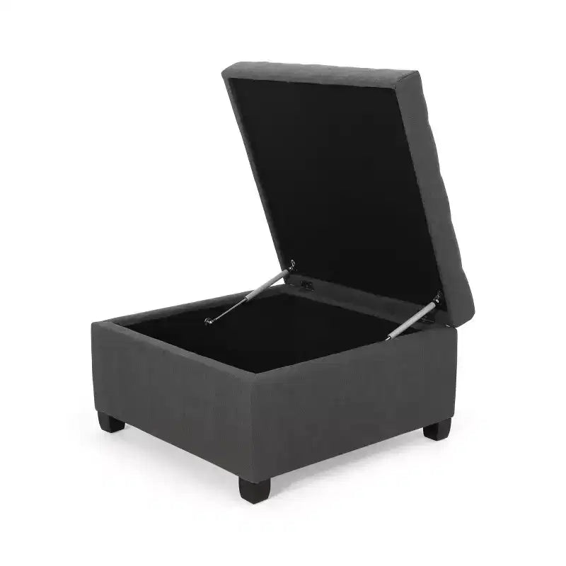 Pouf Contenitore Quadrato TUYOHW, Panca da Ingresso con Cuscino Raffinato, Panca Contenitore per Soggiorno, Camera da Letto