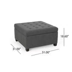 Pouf Contenitore Quadrato TUYOHW, Panca da Ingresso con Cuscino Raffinato, Panca Contenitore per Soggiorno, Camera da Letto