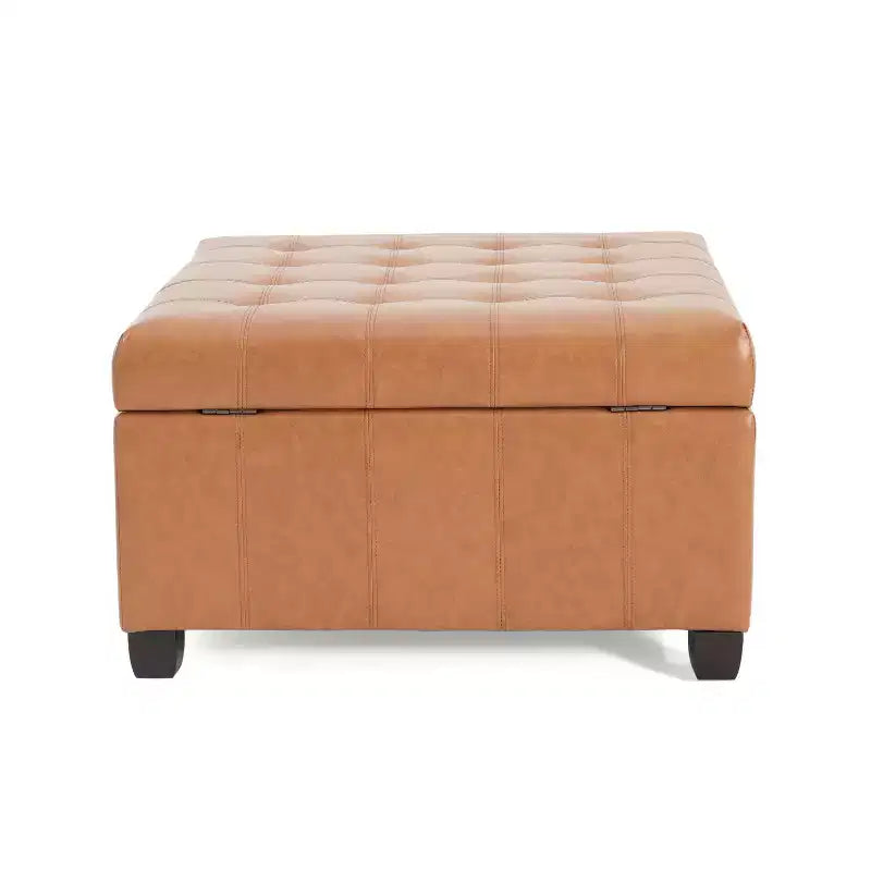 Pouf Contenitore Quadrato TUYOHW, Panca da Ingresso con Cuscino Raffinato, Panca Contenitore per Soggiorno, Camera da Letto