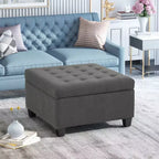 Pouf Contenitore Quadrato TUYOHW, Panca da Ingresso con Cuscino Raffinato, Panca Contenitore per Soggiorno, Camera da Letto